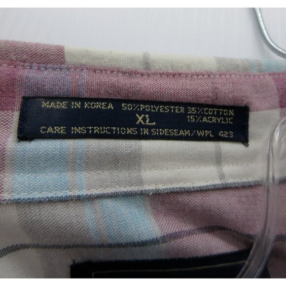 VINTAGE Levis Shirt XL Button Down Plaid Flap Pocket 80s 90s Western - Picture 9 of 10